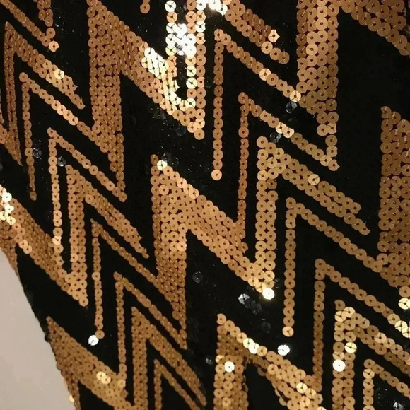 [Gianni Bini] Chevron Sequin Cocktail Dress - Picture 4 of 6